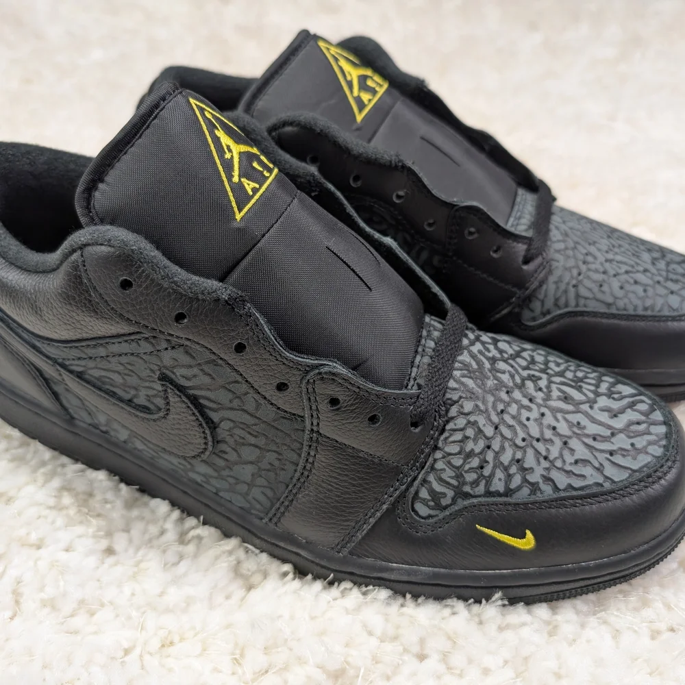 Air Jordan 1 Low Black Elephant Sz 10.5 - Picture 2 of 7